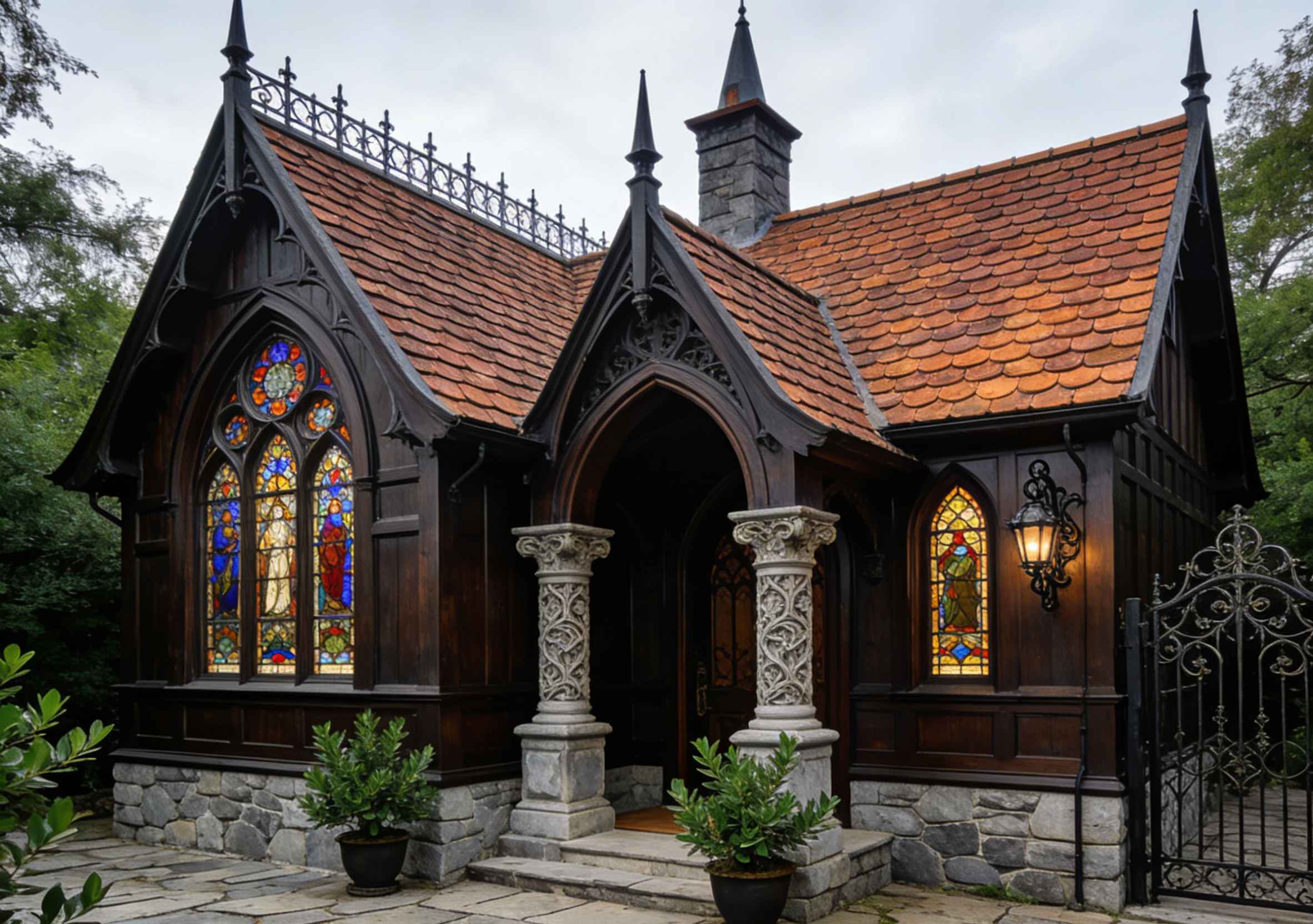 Dark Romance: A Gothic Small-Footprint Villa
